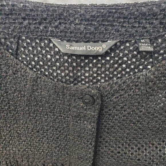 Samuel Dong Black Blouse Size M - Picture 3 of 7